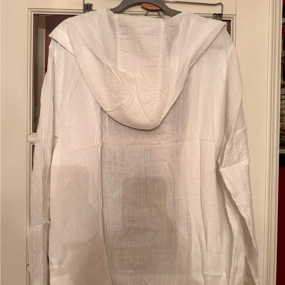 J. Jill Woman Crisp White Lightweight Jacket - Picture 2 of 5